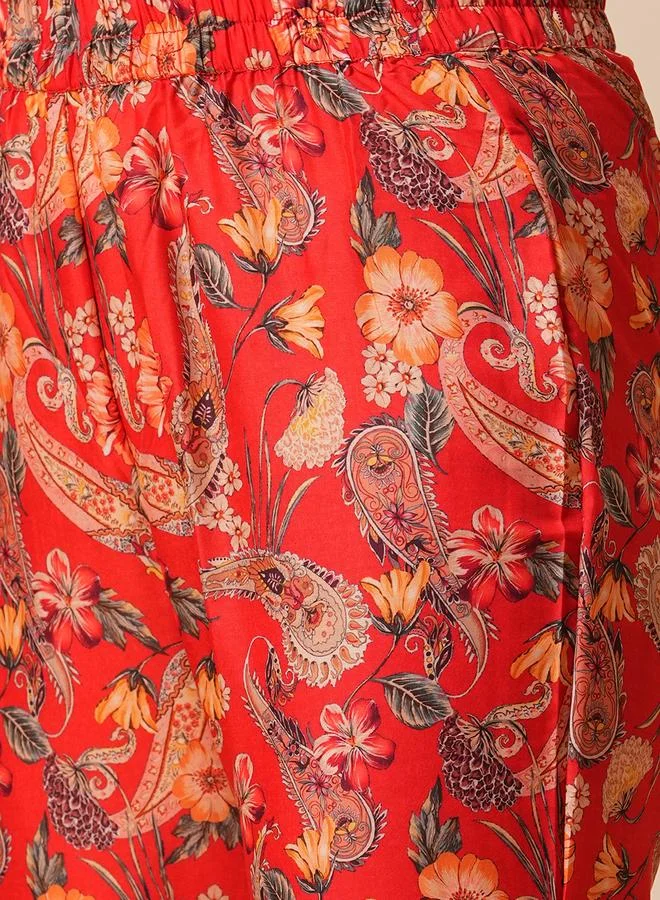 Globus  Women Floral Print Tunic and Pants Fusion Co-Ords for Women | Best Price UAE
